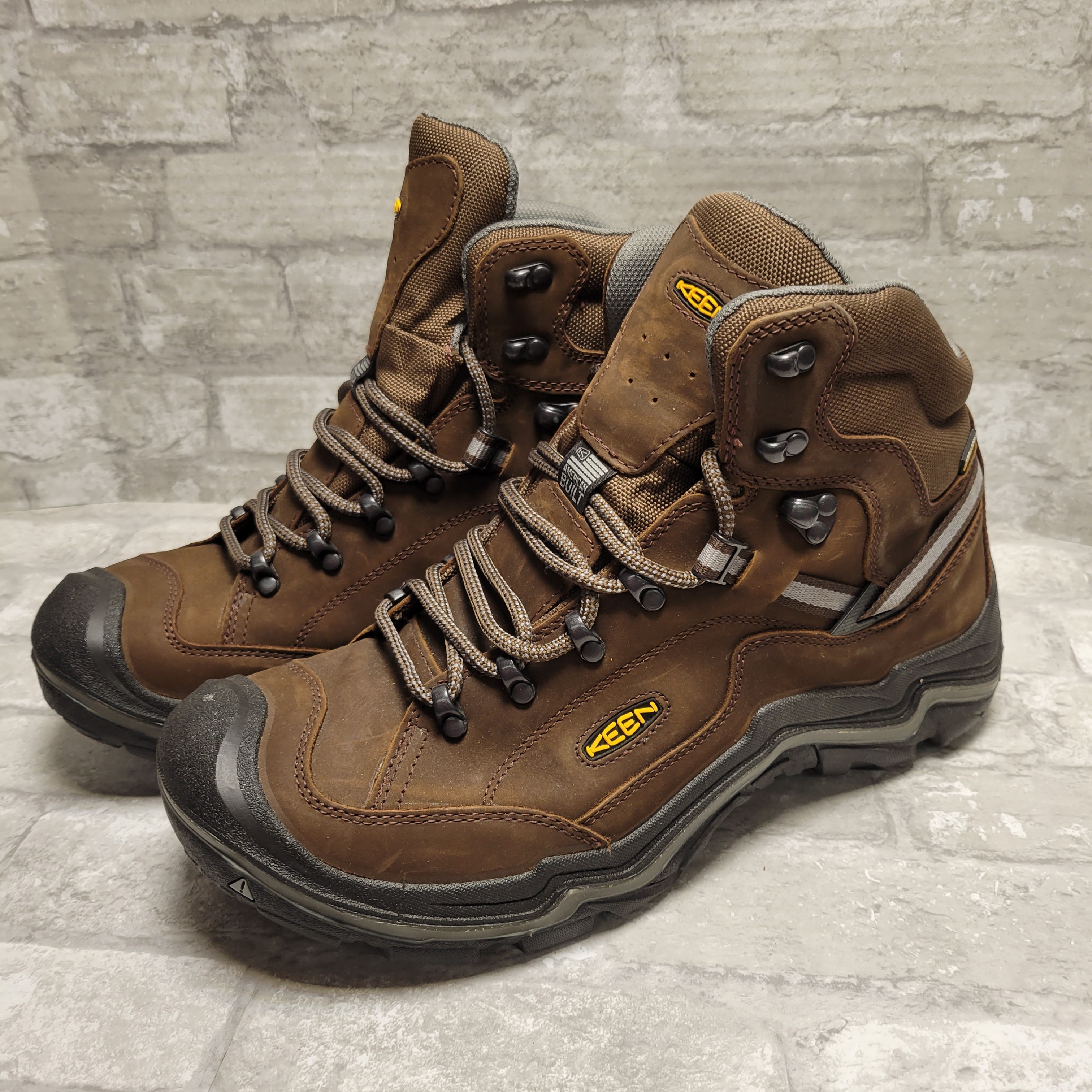 Keen Durand II Men's Hiking Boots Mid WP Leather Waterproof, Brown 13